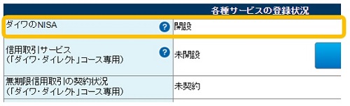 （パソコン版）NISA口座開設状況