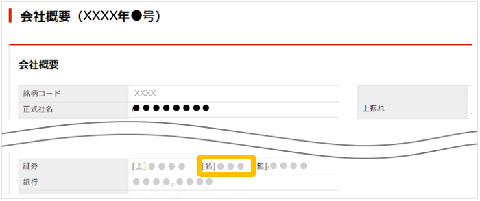 （パソコン版）四季報_株主名簿管理人